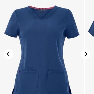 Fitted Blue V-Neck Short Sleeve Top